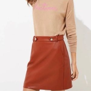 LOFT Burnt Orange Mini Skirt